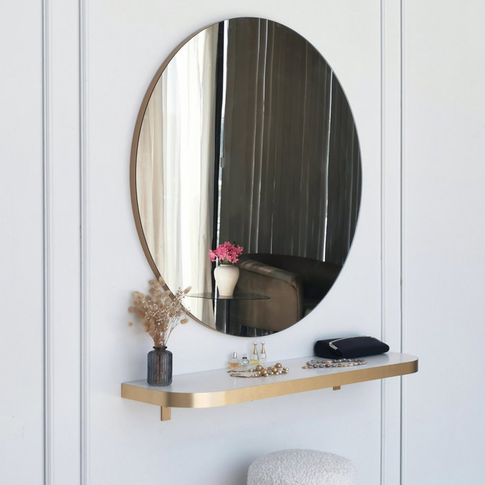 Hanah Home Espejo Gold 90 Dorado de 90 cm Hanah Home Espejo Gold 90 Dorado de 90 cm